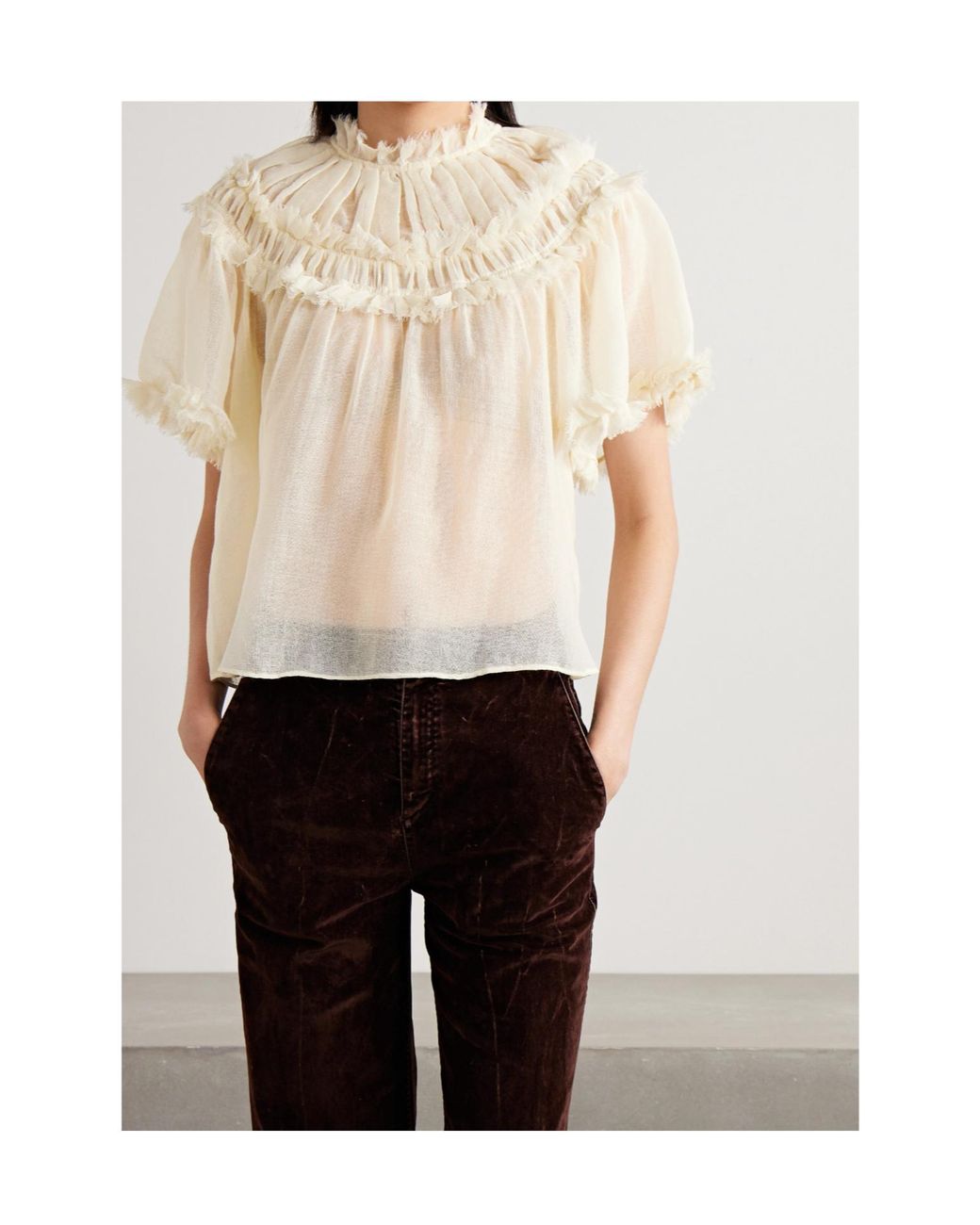 Ulla Johnson White Short-Sleeved Top