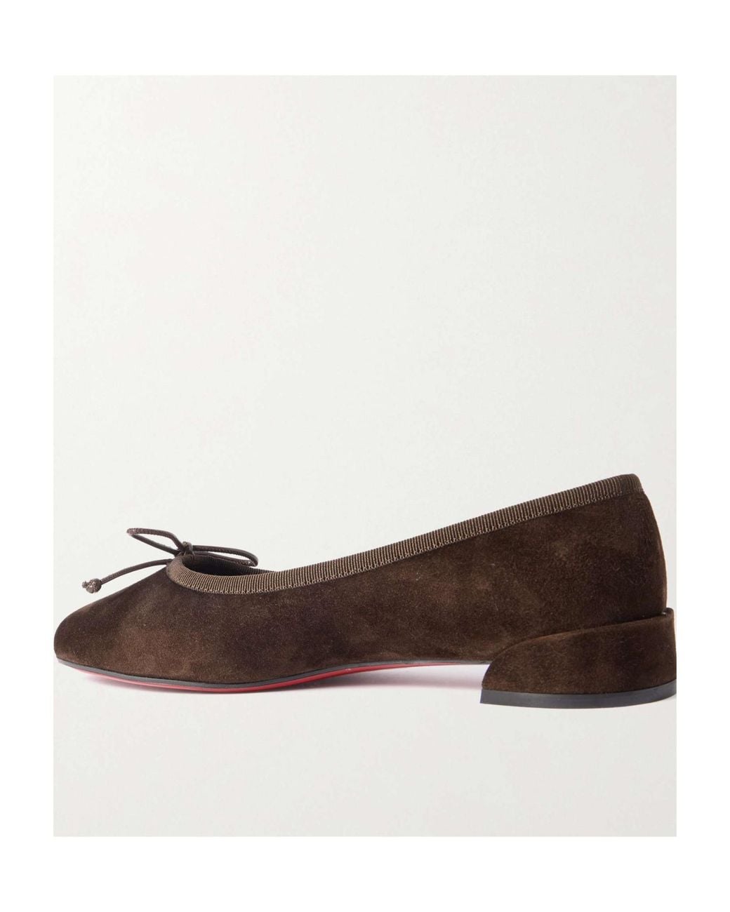 Christian Louboutin Brown Round Head Ballet Shoes