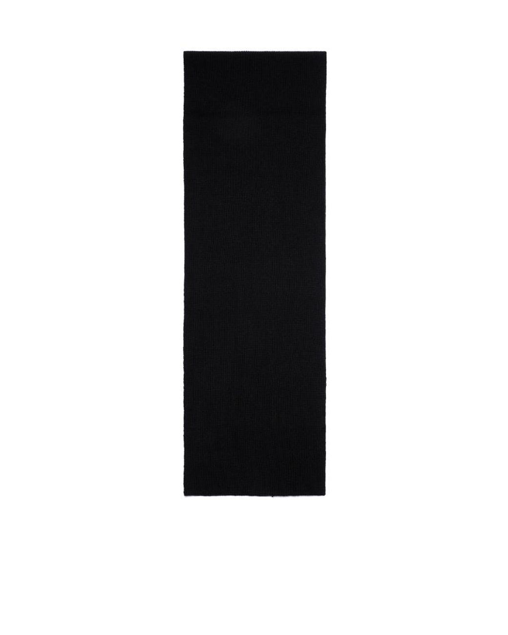 DIESEL Black K-Coder Logo Embroidered Ribbed Scarf for men