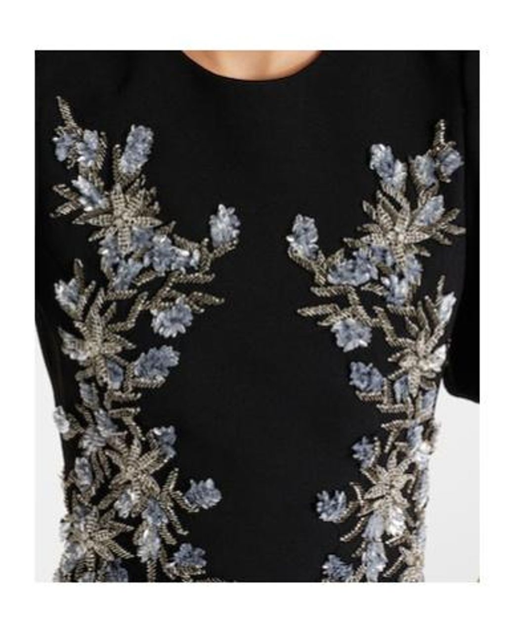 Rebecca Vallance Black Zephyr Embellished Gown