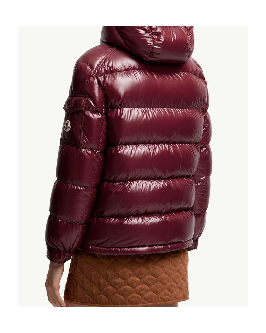 Moncler Red Maire Zip-Up Hooded Jacket