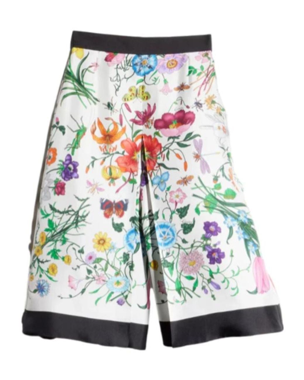 Gucci White Flora Printed Pants