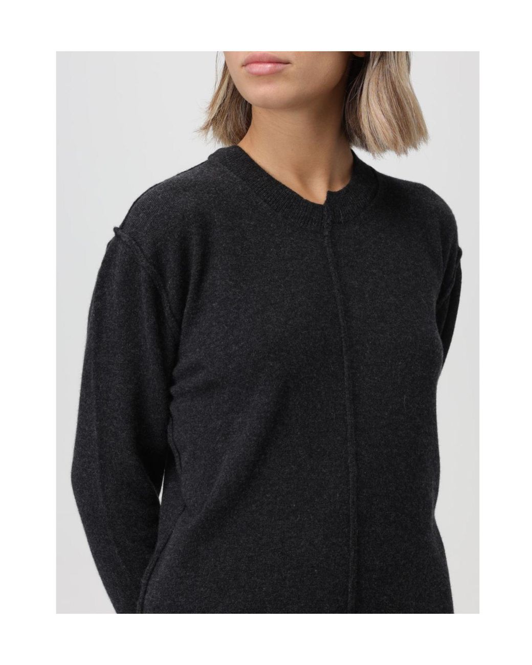 Uma Wang Black Asymmetric Cashmere Jumper