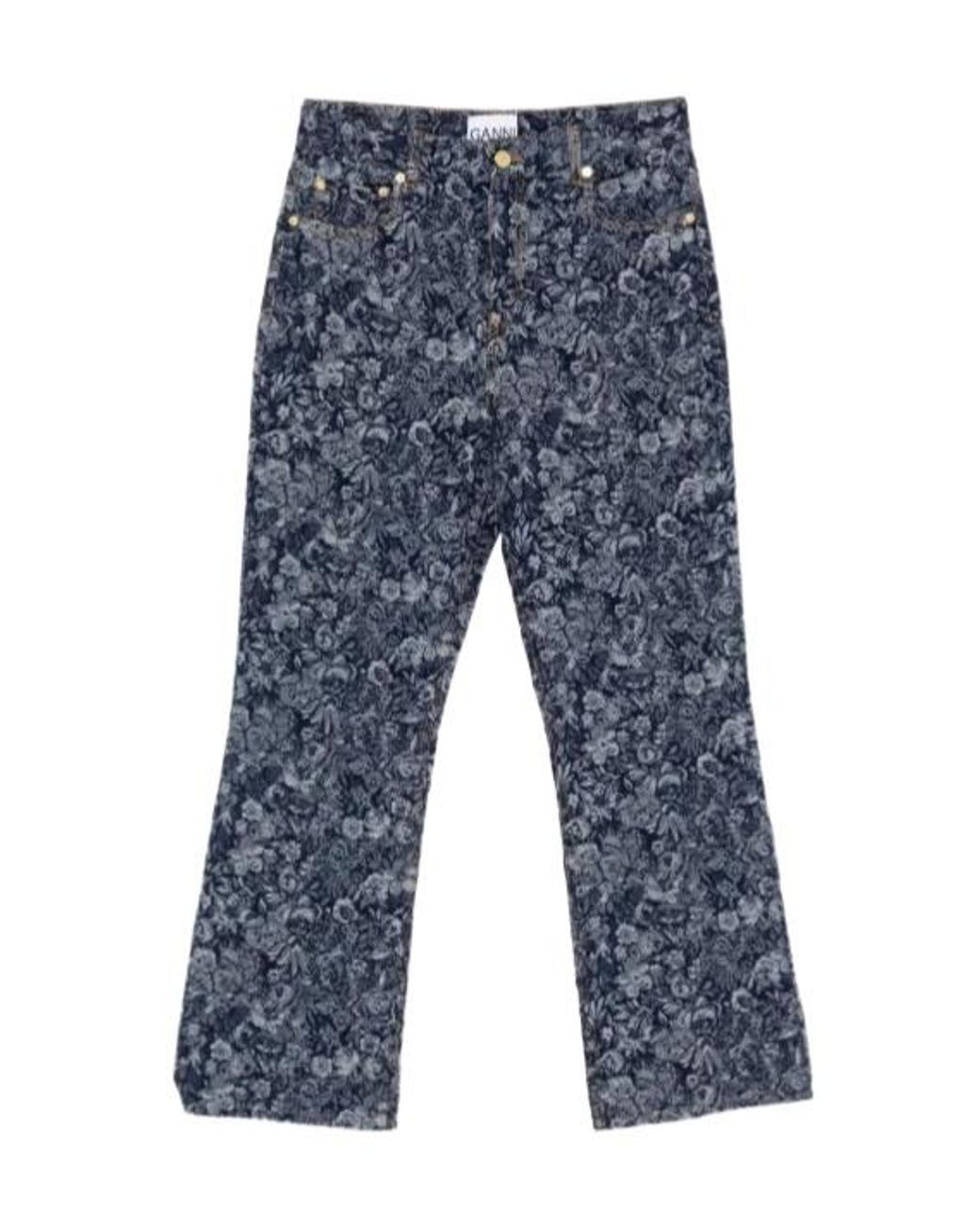 Ganni Blue Betzy Cropped Jeans