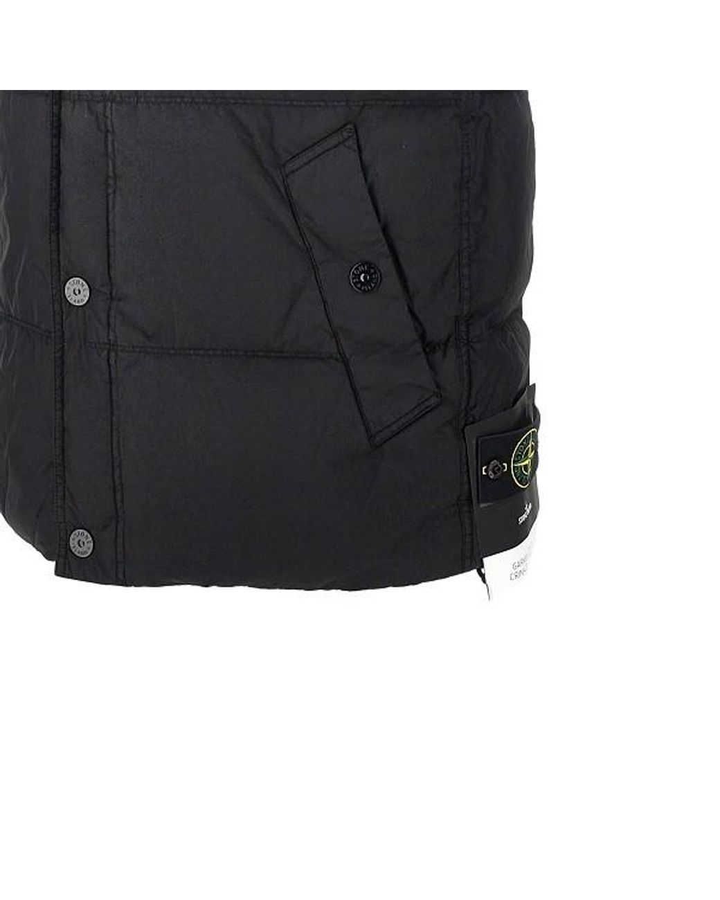 Stone Island Black Quilted Padded Gilet for men