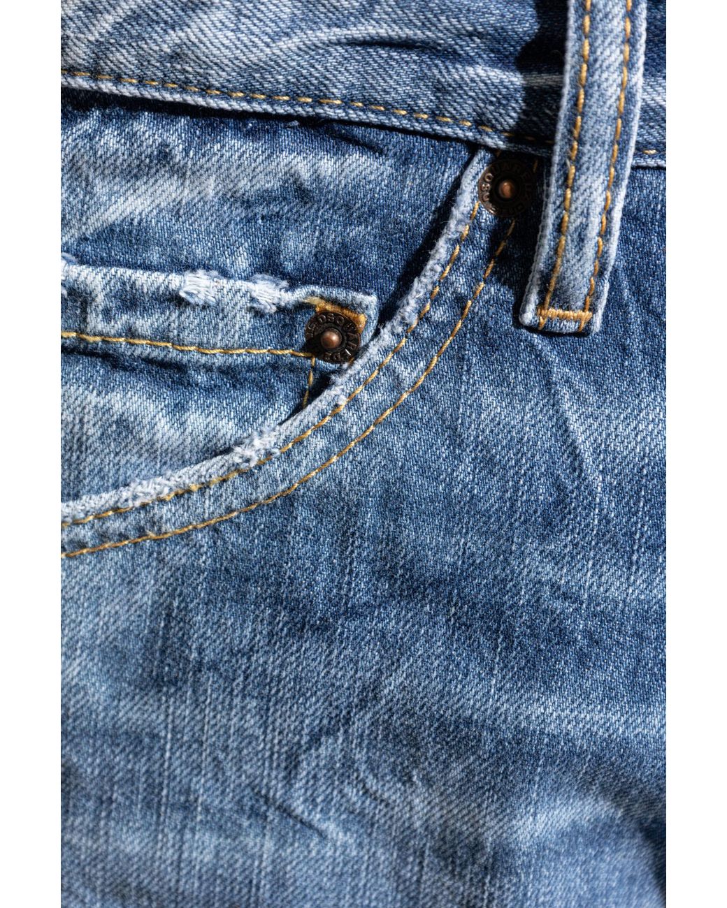 DSquared² Blue Cool Guy Logo Patch Denim Jeans for men