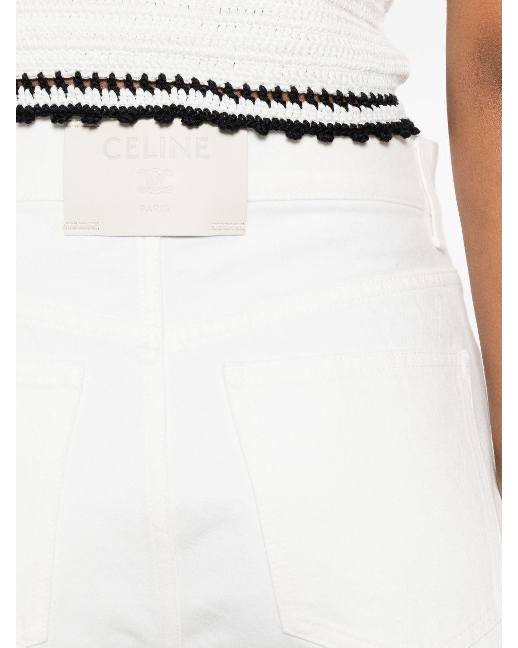 Céline White Shorts 001