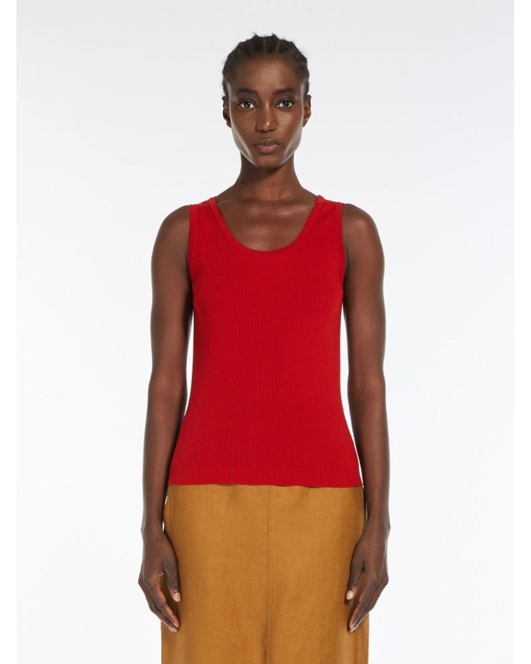 Max Mara Red Sleeveless Vest
