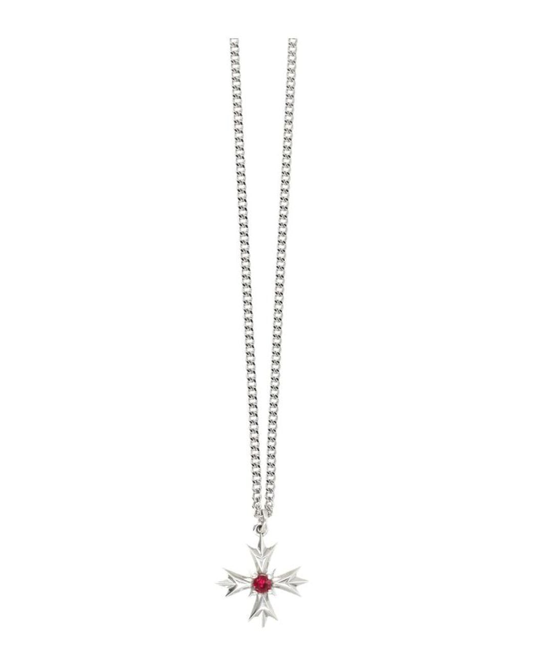 Emanuele Bicocchi White Embellished Chain Linked Necklace for men