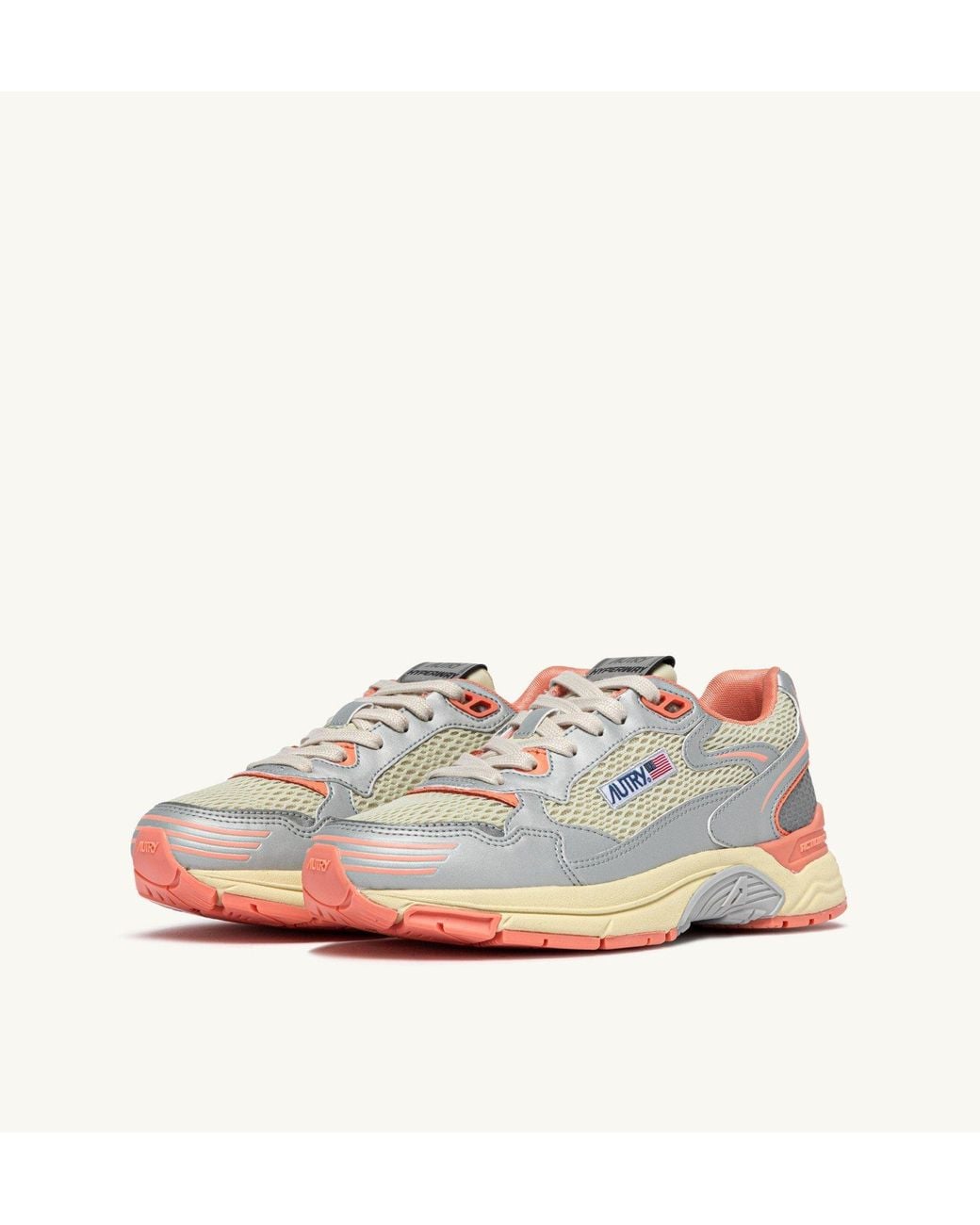 Autry White Hyperway Mesh Panel Sneakers