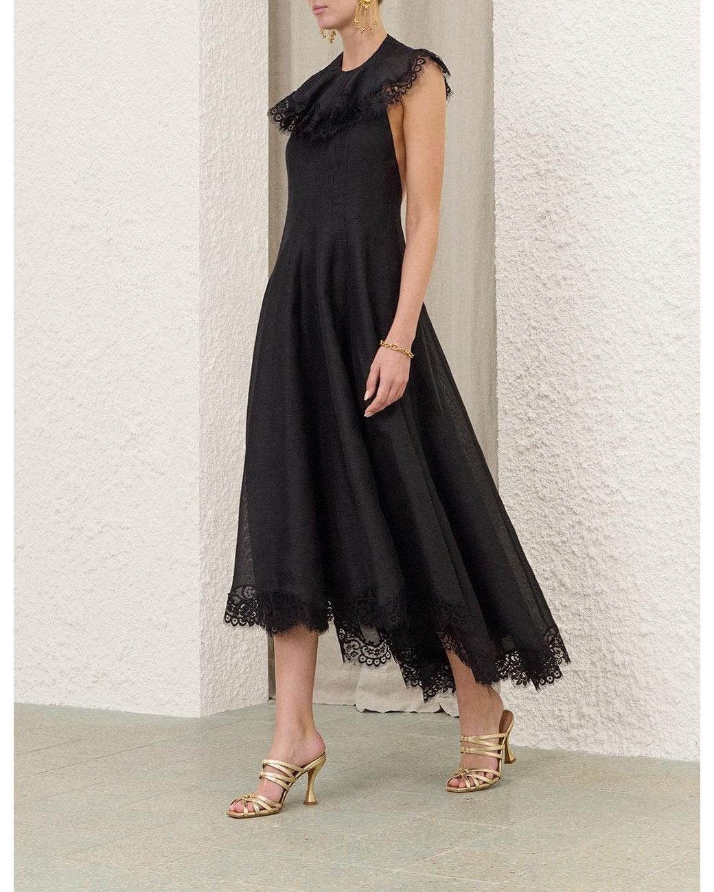 Zimmermann Black Ascent Flutter Gown