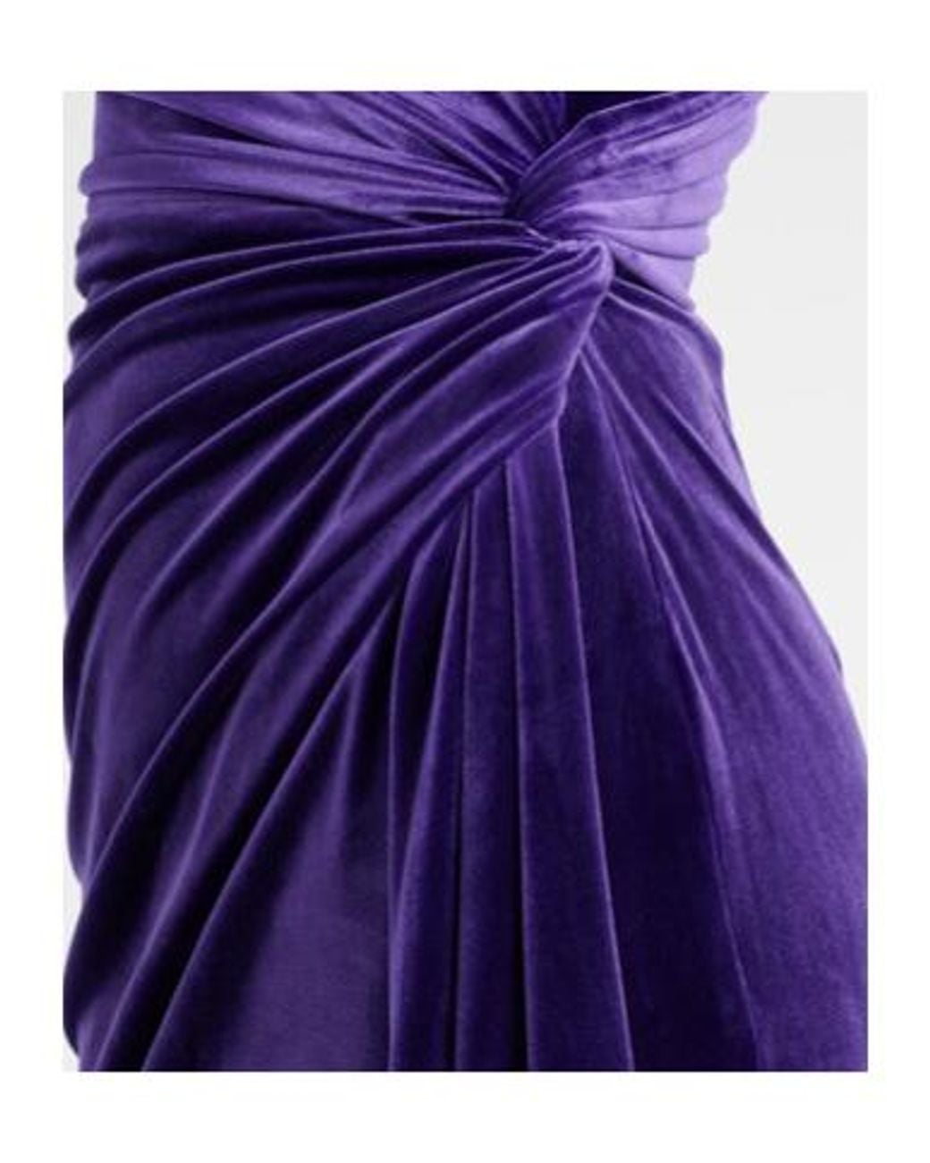 Alex Perry Blue Draped Velvet Corset Gown