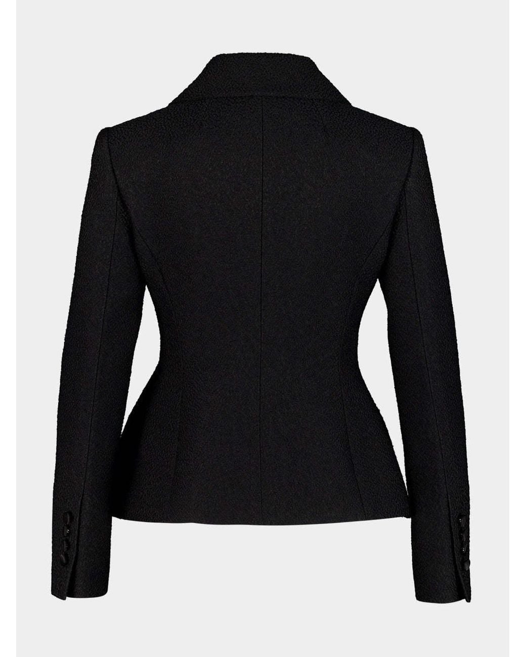 Dolce & Gabbana Black Button-Down Wool Jacket