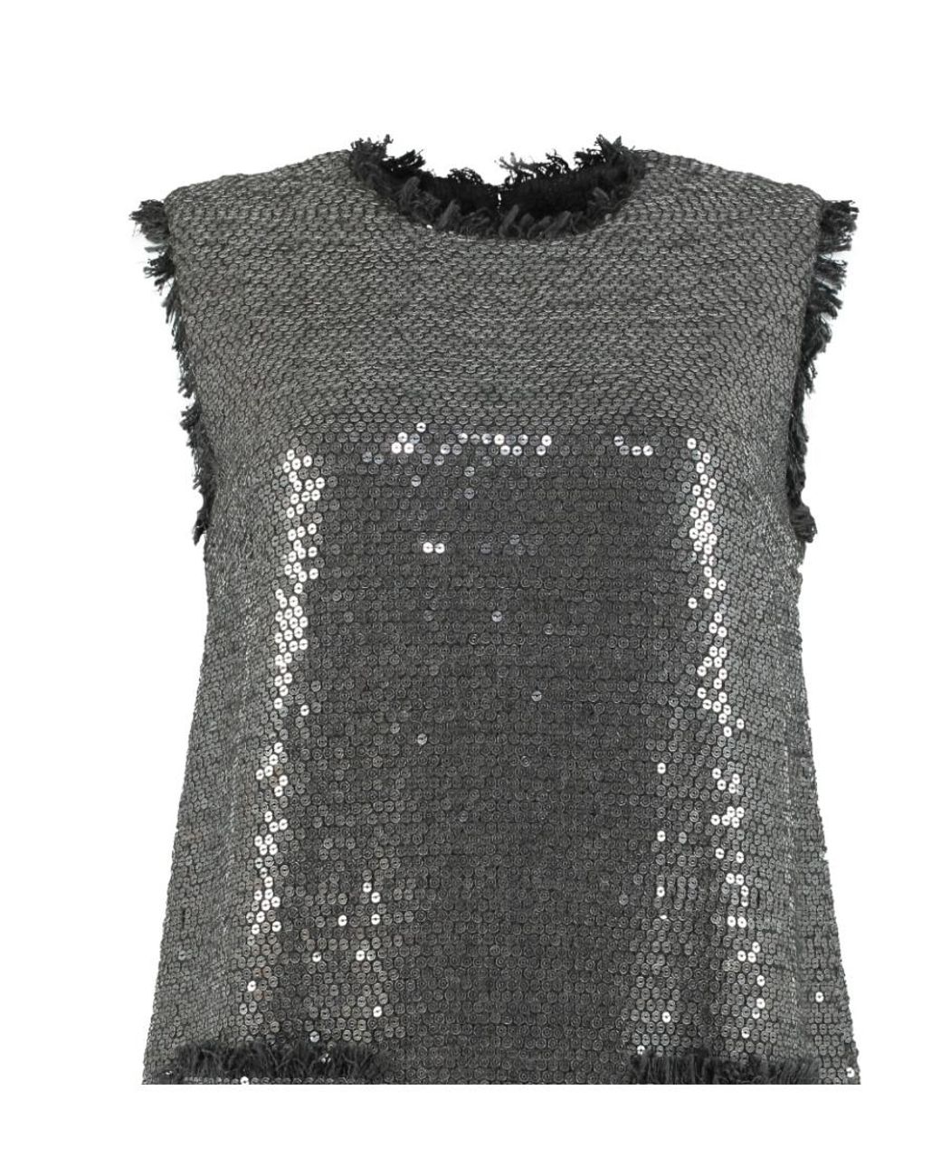 MSGM Gray Sleeveless Dress
