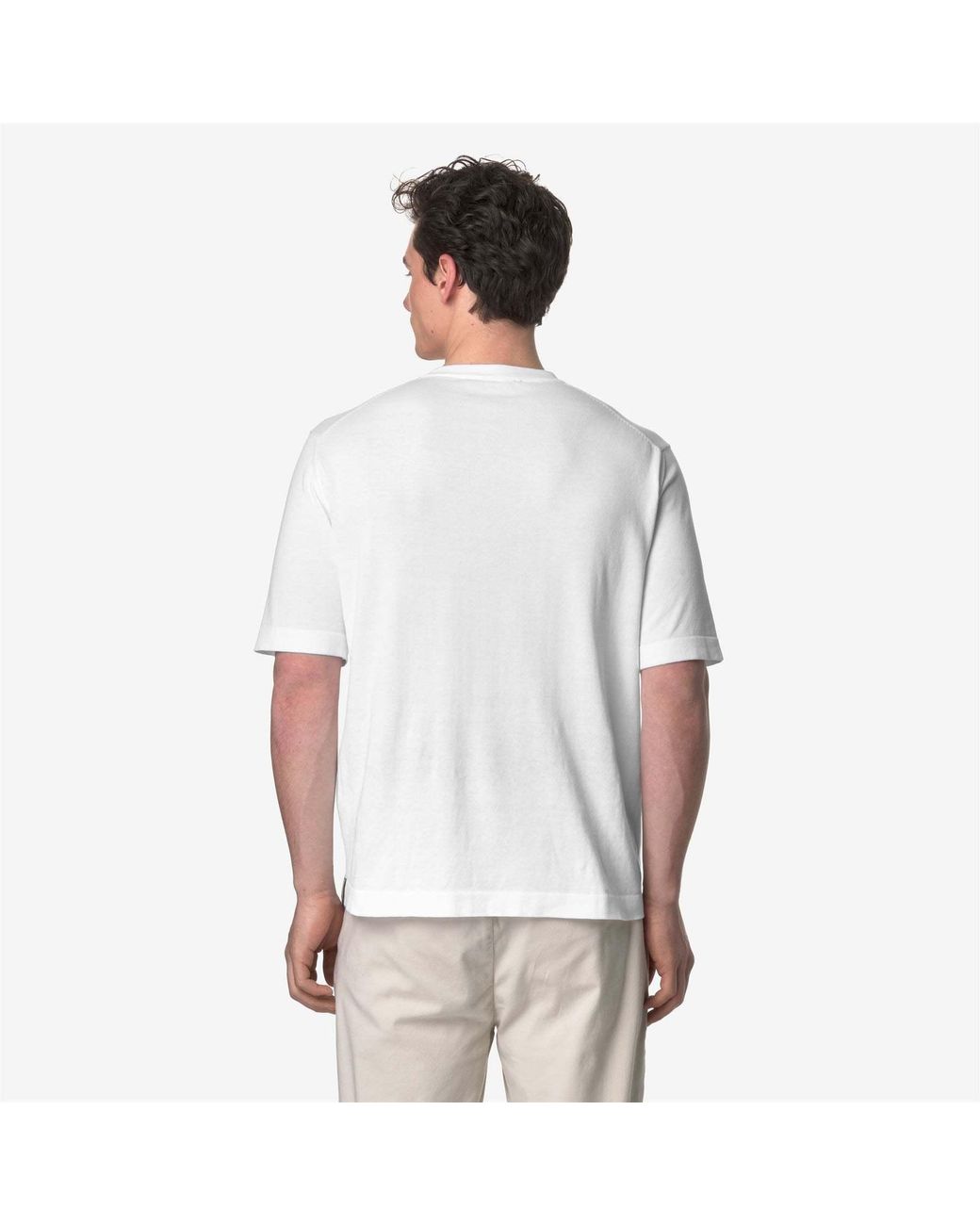 K-Way White Combe Knit Pullover for men