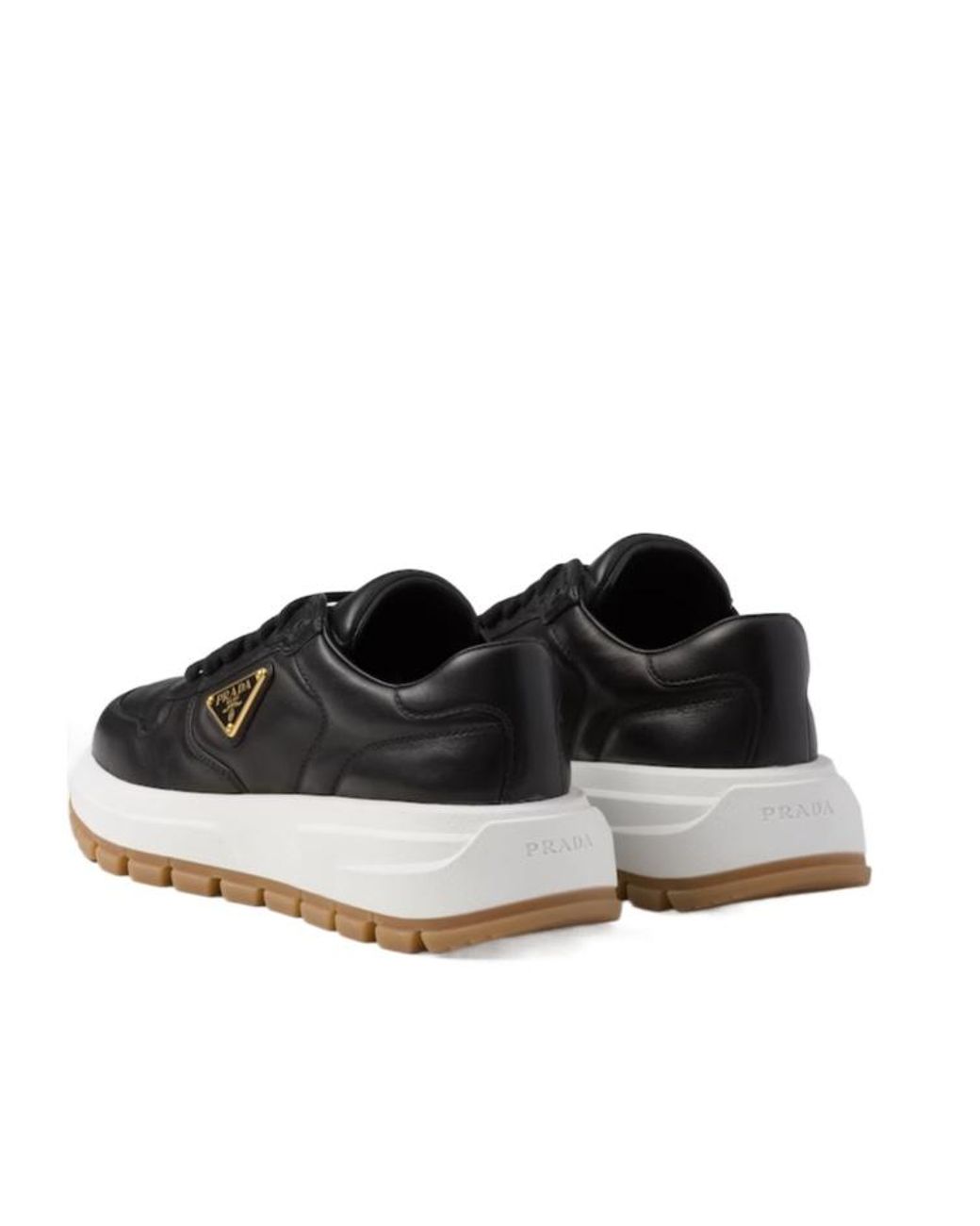Prada Black Prax 01 Leather Sneakers