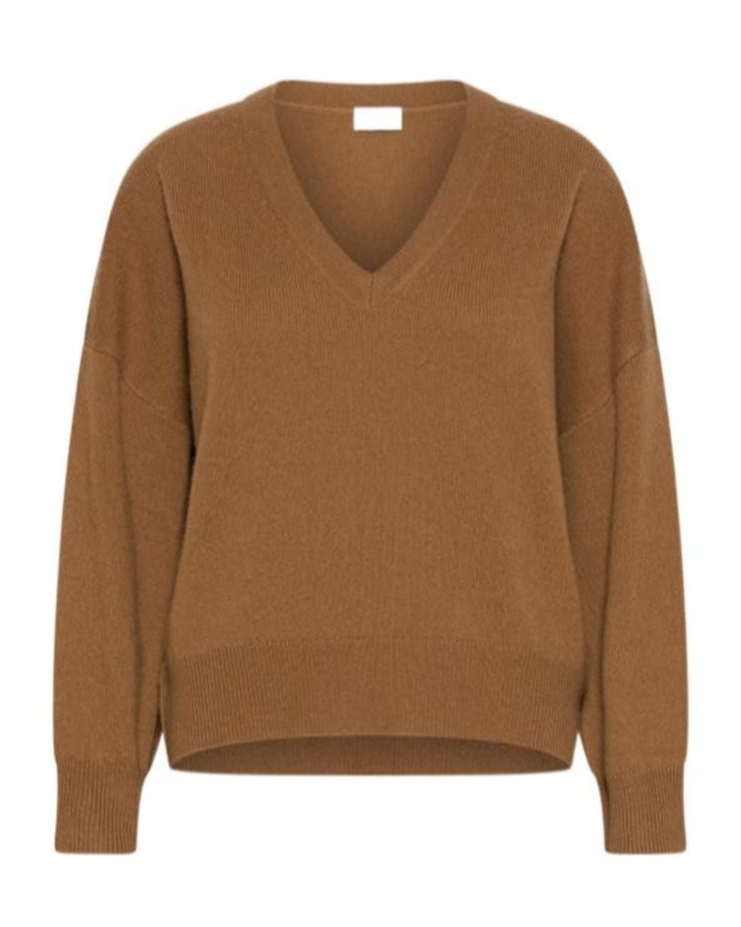 Marella Brown Wool And Cashmere V-Neck Jumper