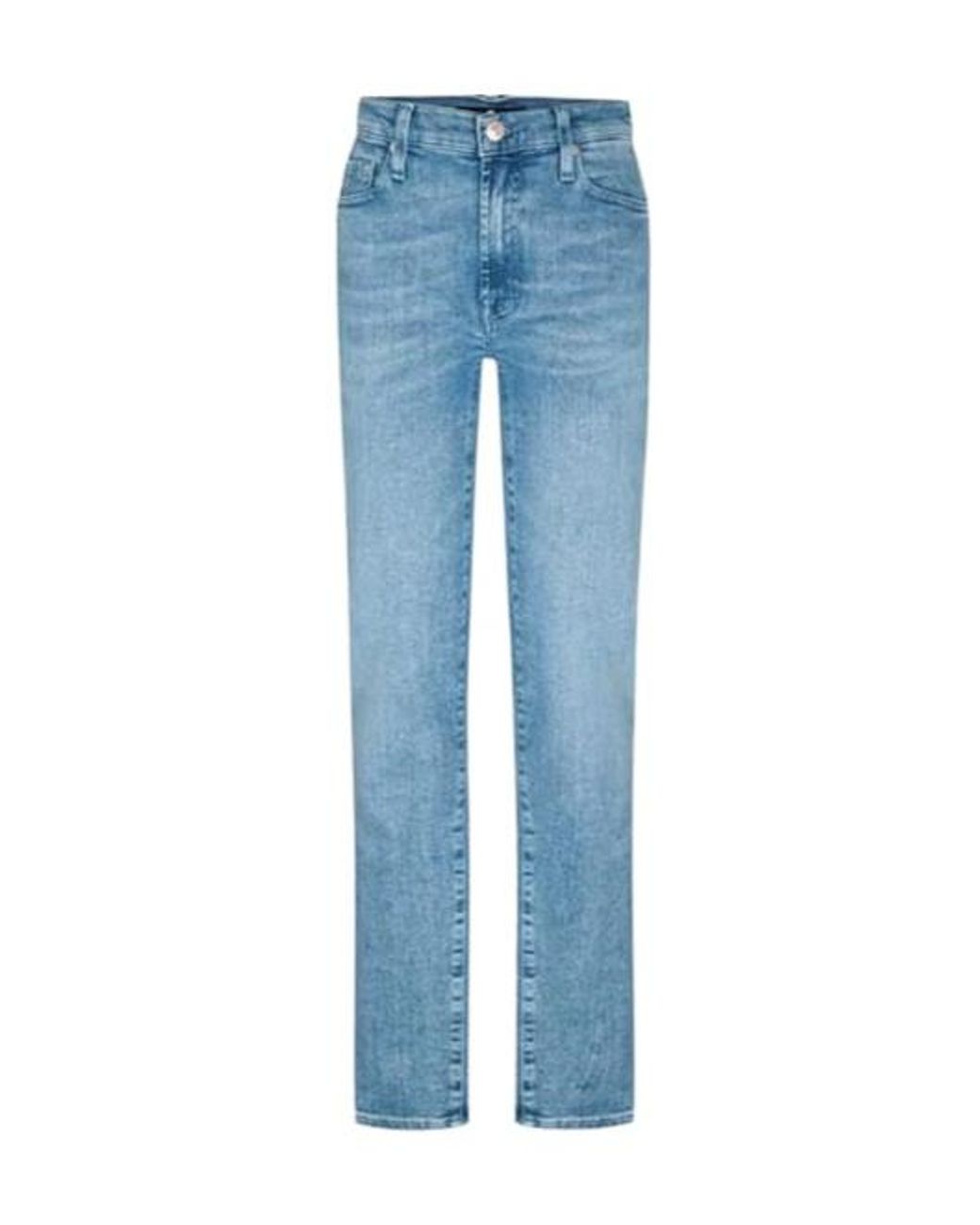 7 For All Mankind Blue High Waist Skinny Jeans