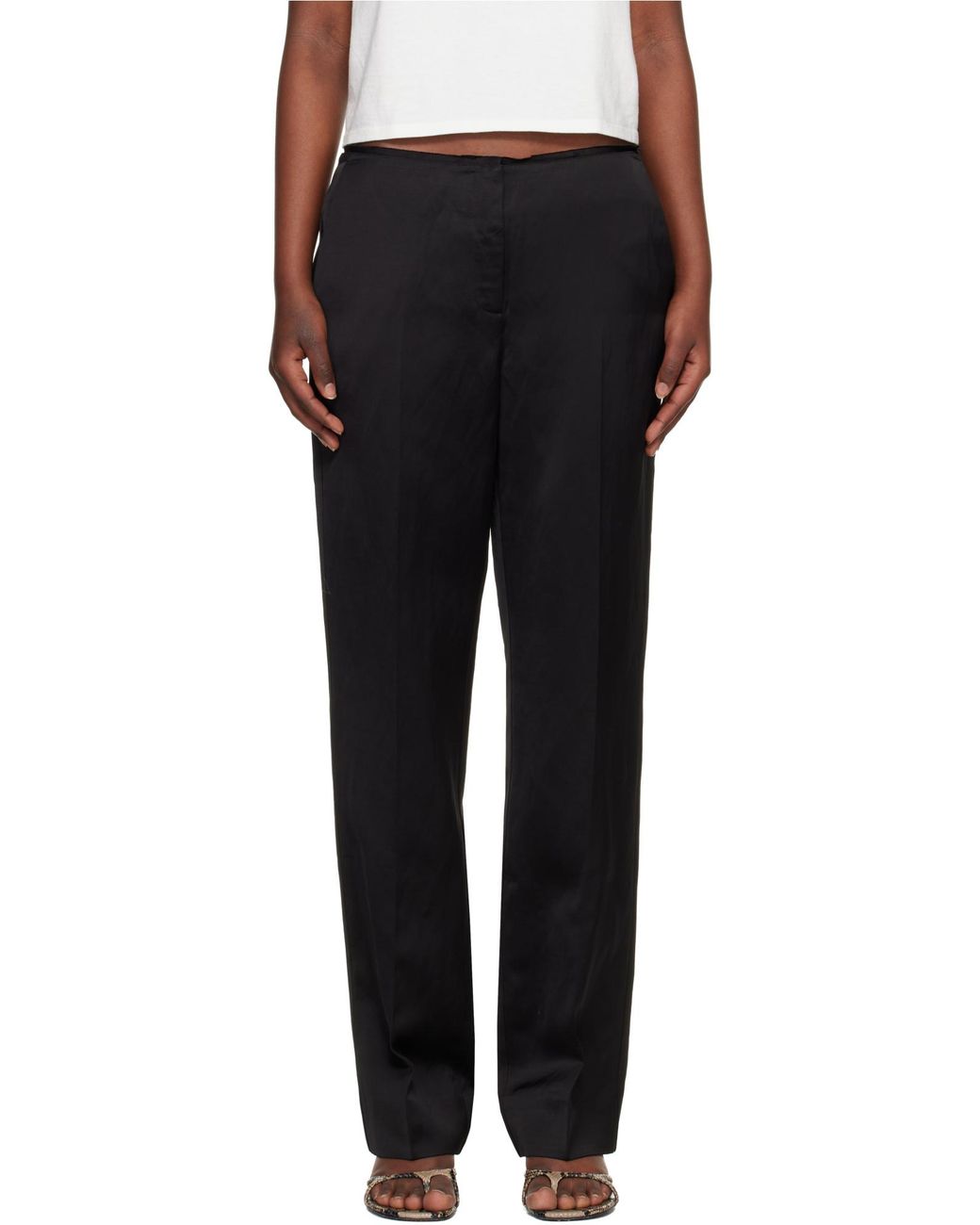 Totême Black Totême Straight-Leg Pants