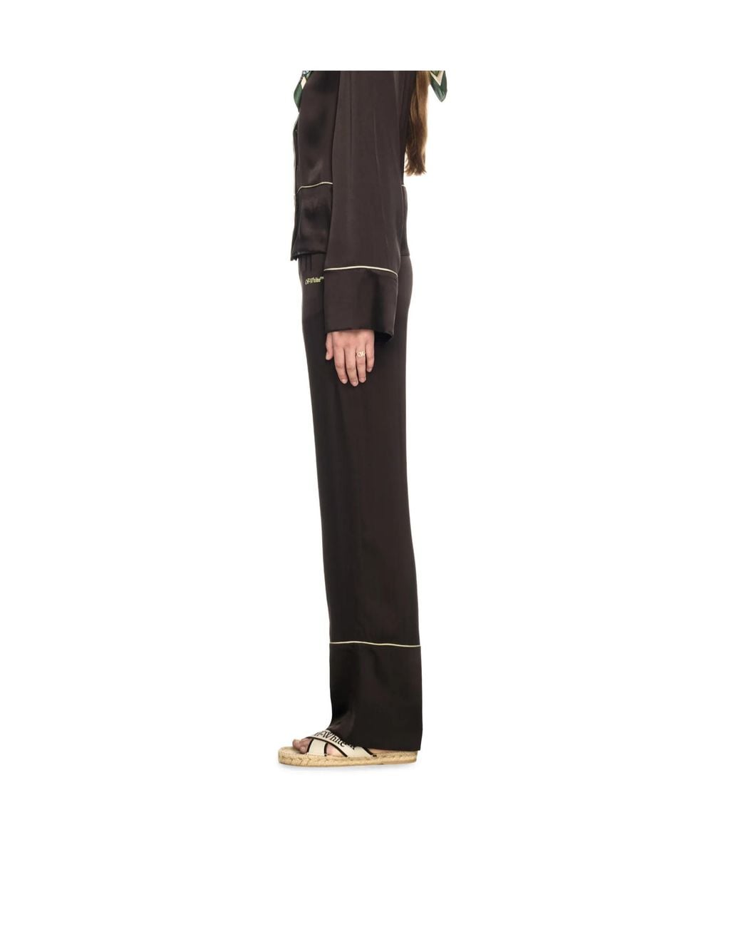 Off-White c/o Virgil Abloh Black Logo Embroidered Drawstring Pants