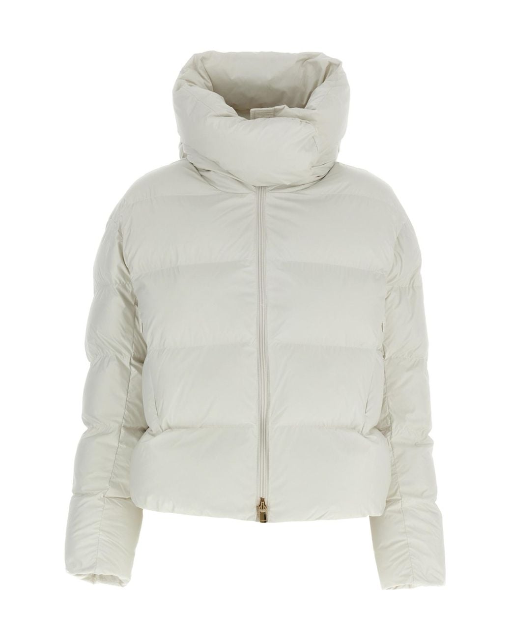 Pinko Gray Zip-Up Hooded Coat