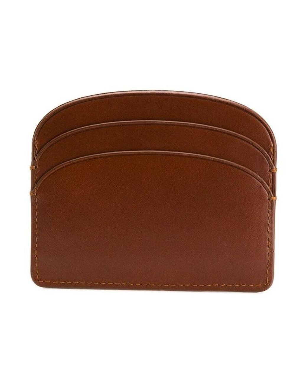 A.P.C. Brown Demi Lune Cardholder