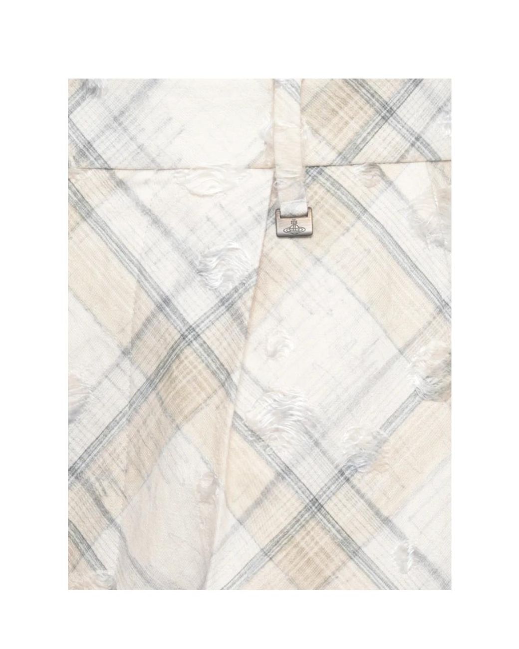 Vivienne Westwood White Checked Flared Pants