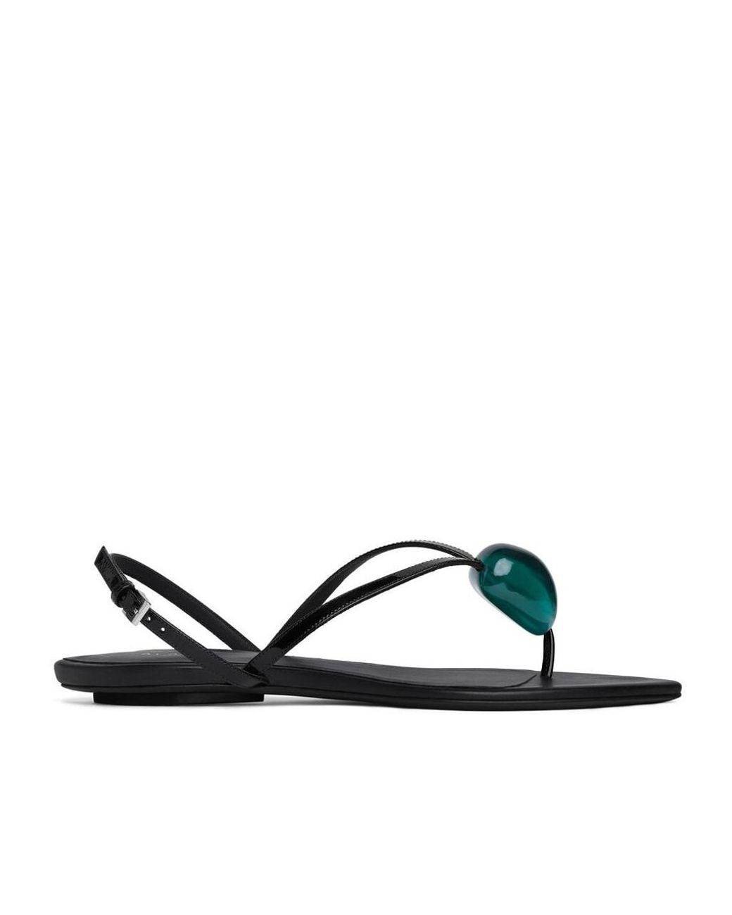 Alaïa Black Leather Invisible Jewel Sandals
