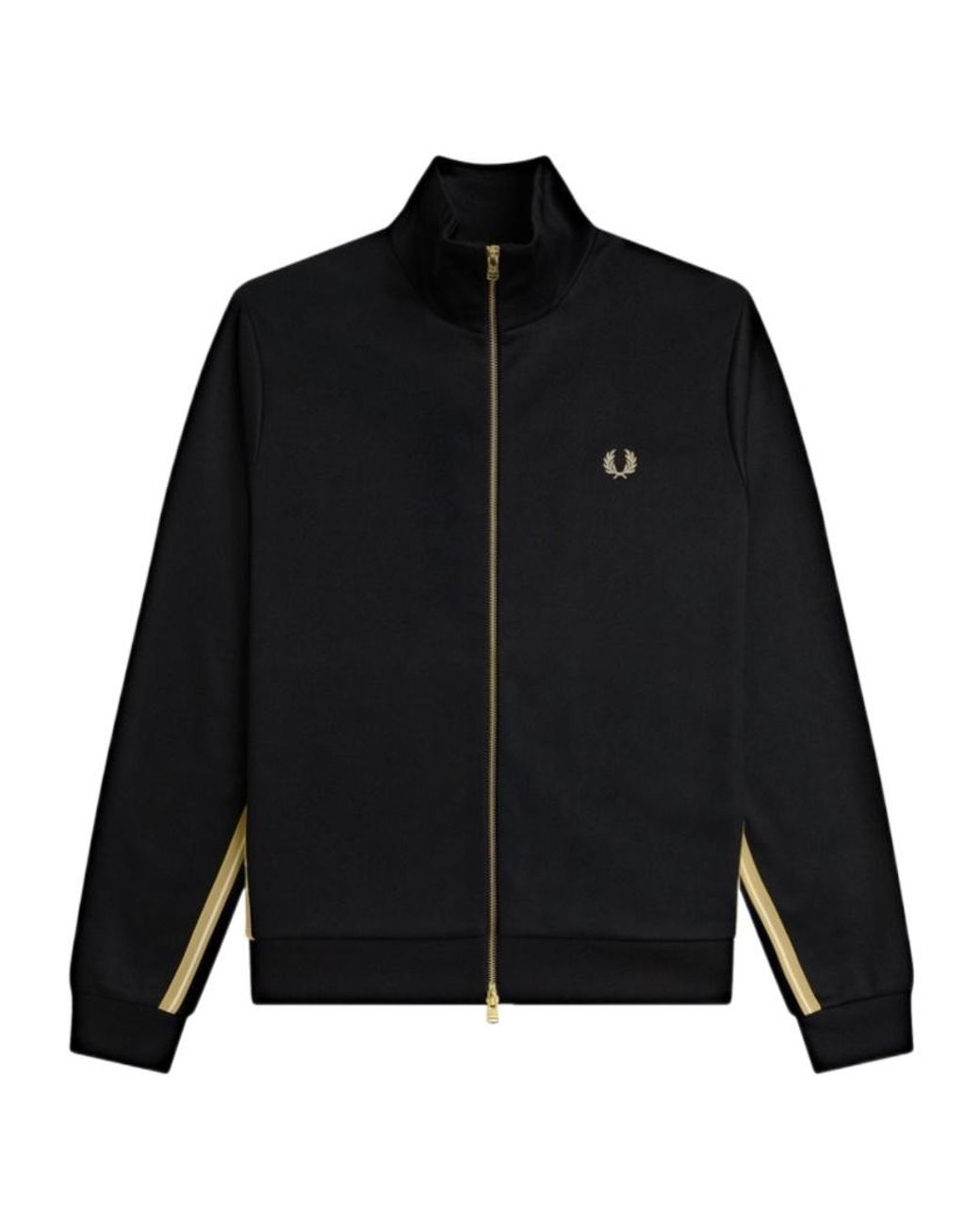 Fred Perry Black Stripe Tape Track Jacket for men