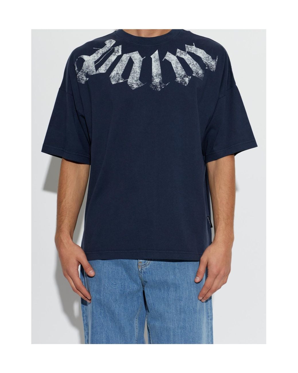 Palm Angels Blue Short-Sleeved T-Shirt for men