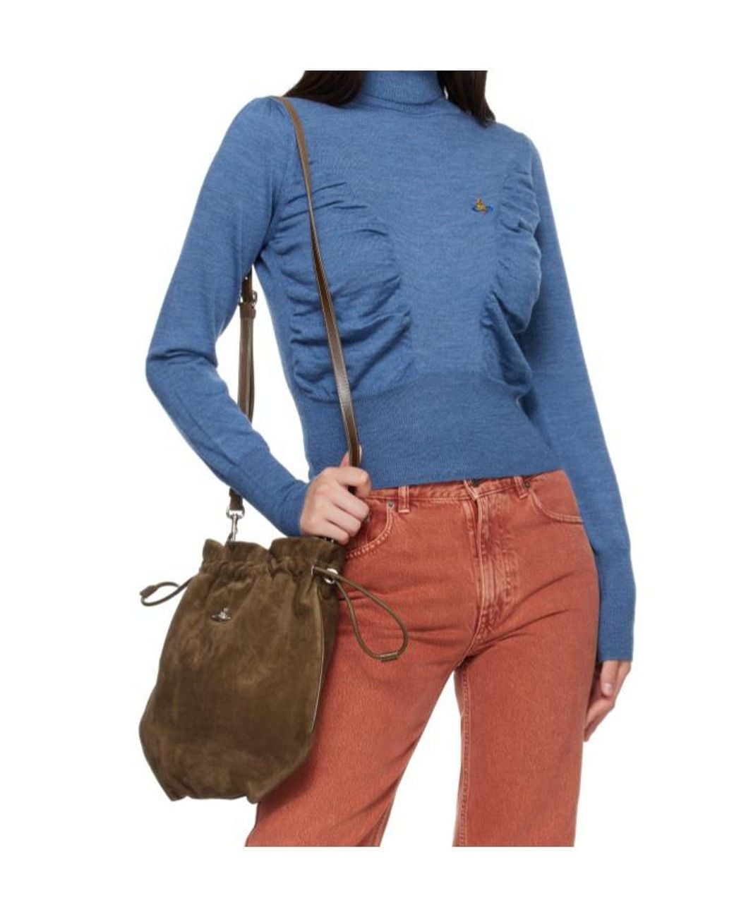 Vivienne Westwood Brown Logo Plaque Crossbody Bag