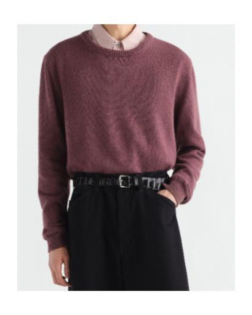 Lemaire Purple Crew-Neck Sweater for men