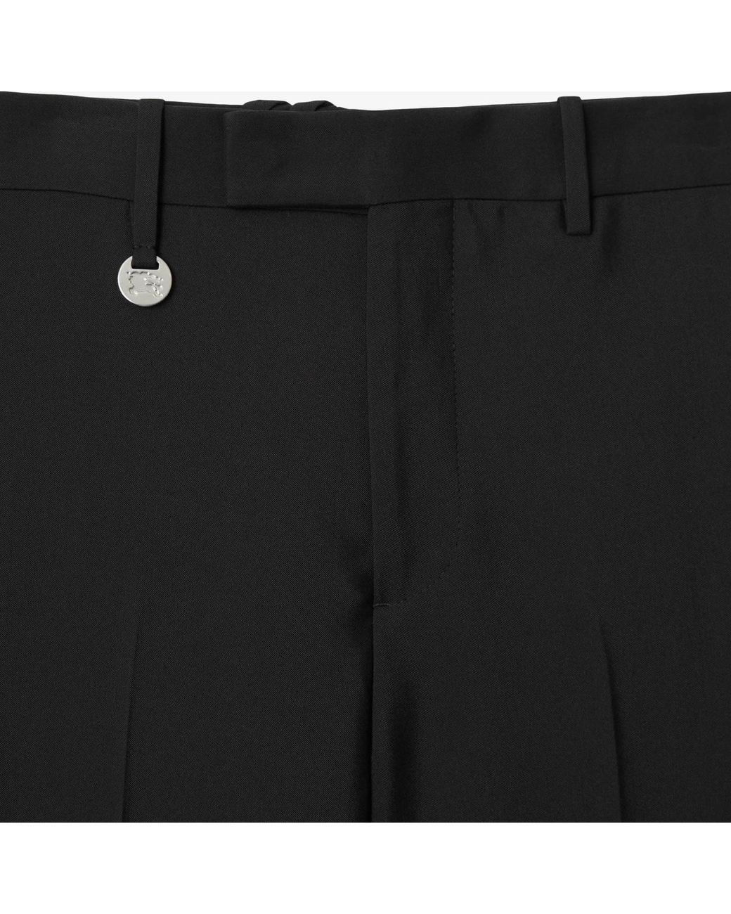 Burberry Black Straight-Leg Logo Charm Tailored Trousers for men