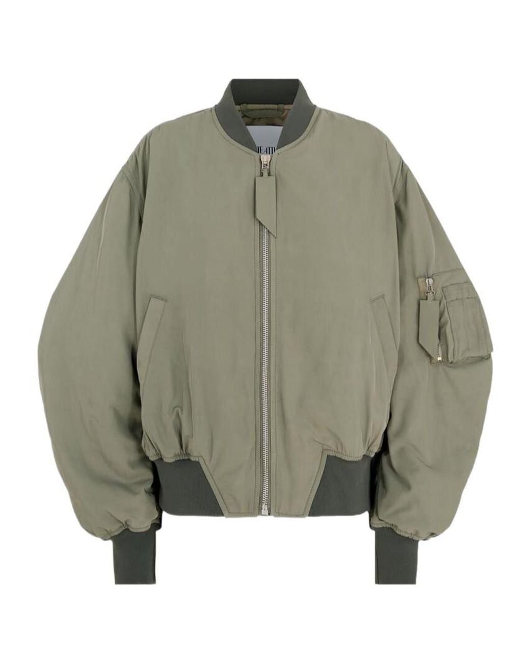 The Attico Green The Anja Zipped Bomber Jacket
