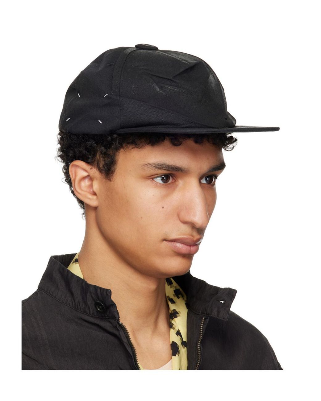 Maison Margiela Blue Curved Brim Baseball Cap for men