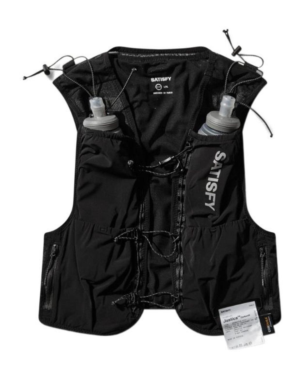 Satisfy Black Justice Hydration Running Vest for men