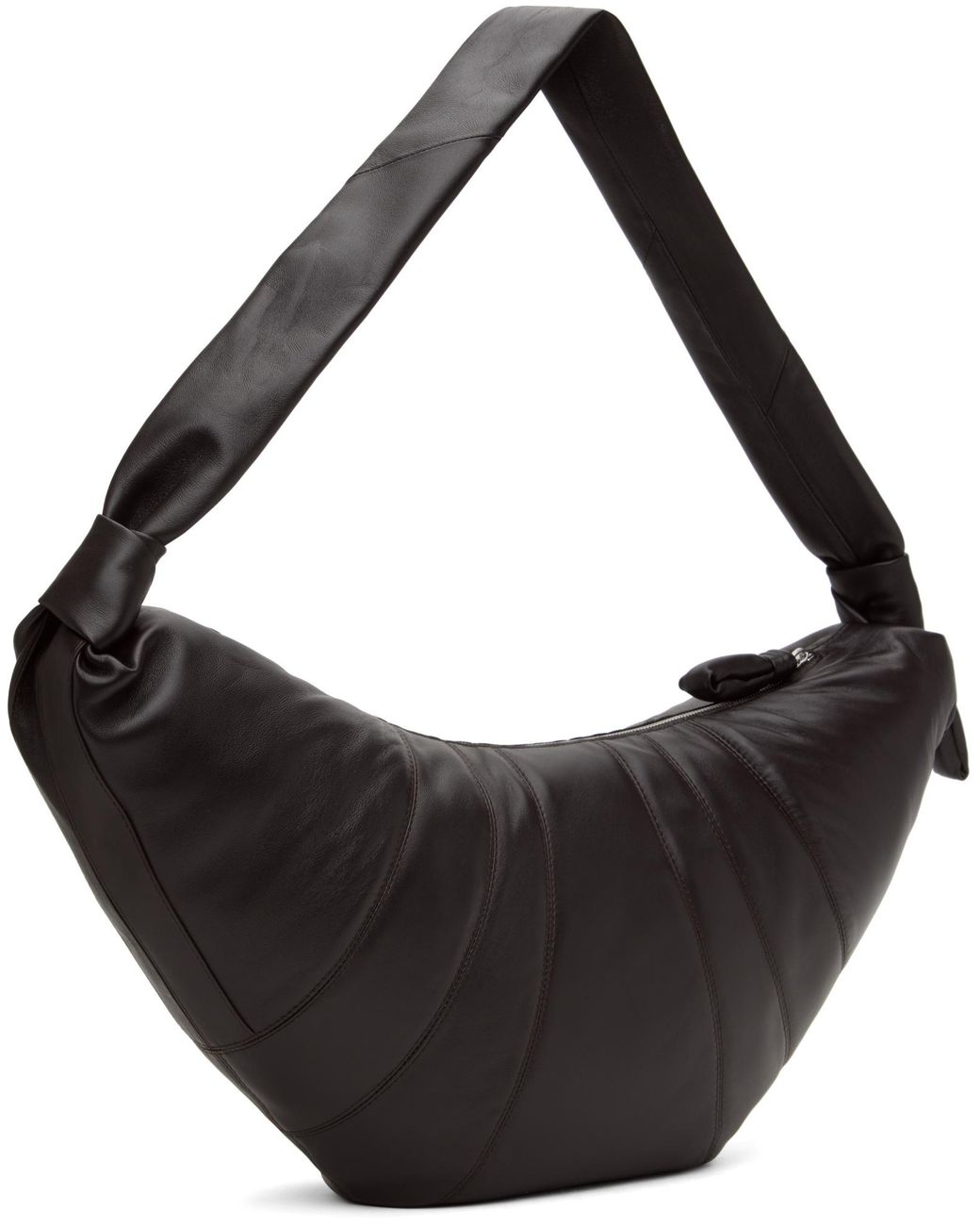 Lemaire Black Large Croissant Zipped Shoulder Bag for men