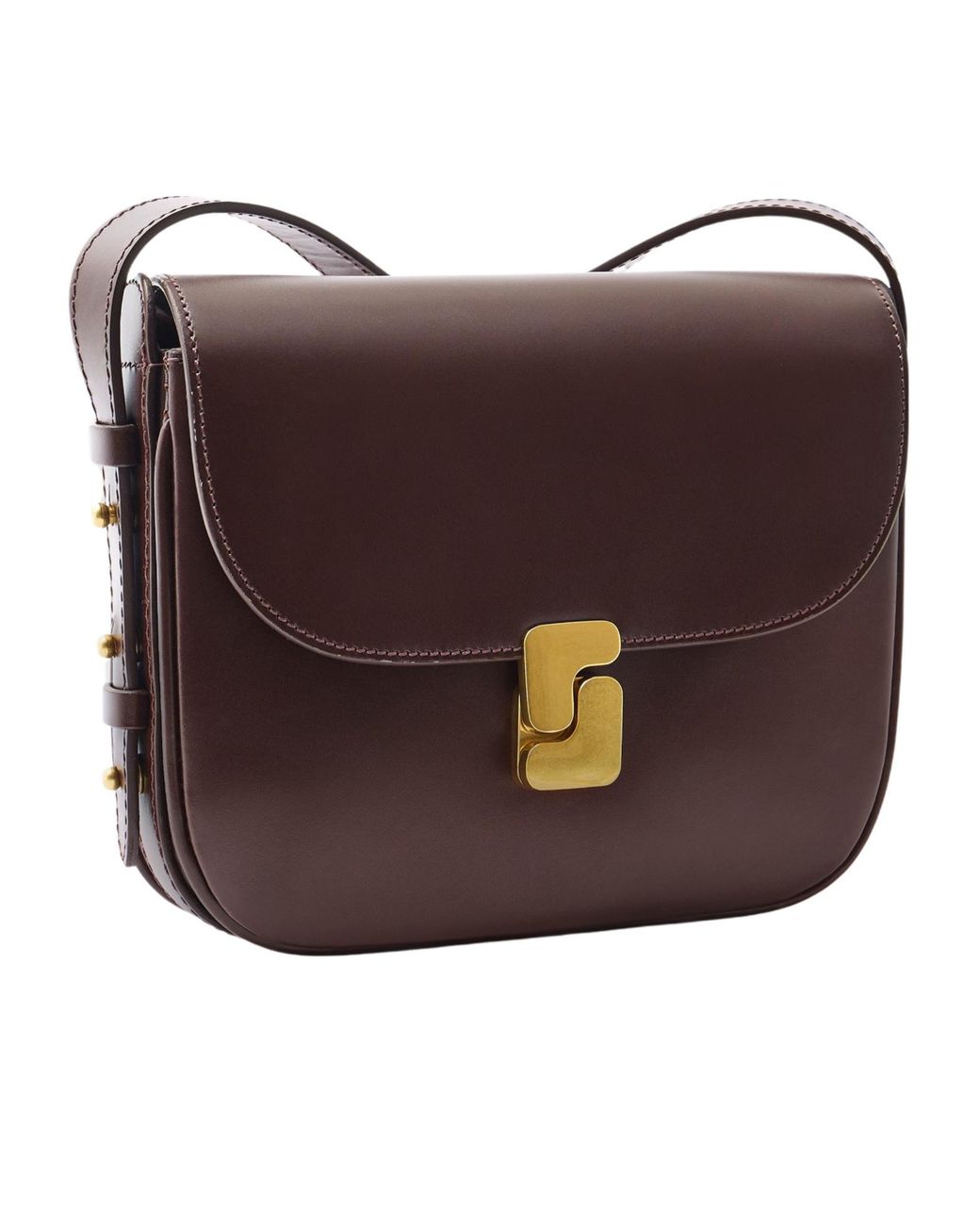 Soeur Brown Flap Shoulder Bag