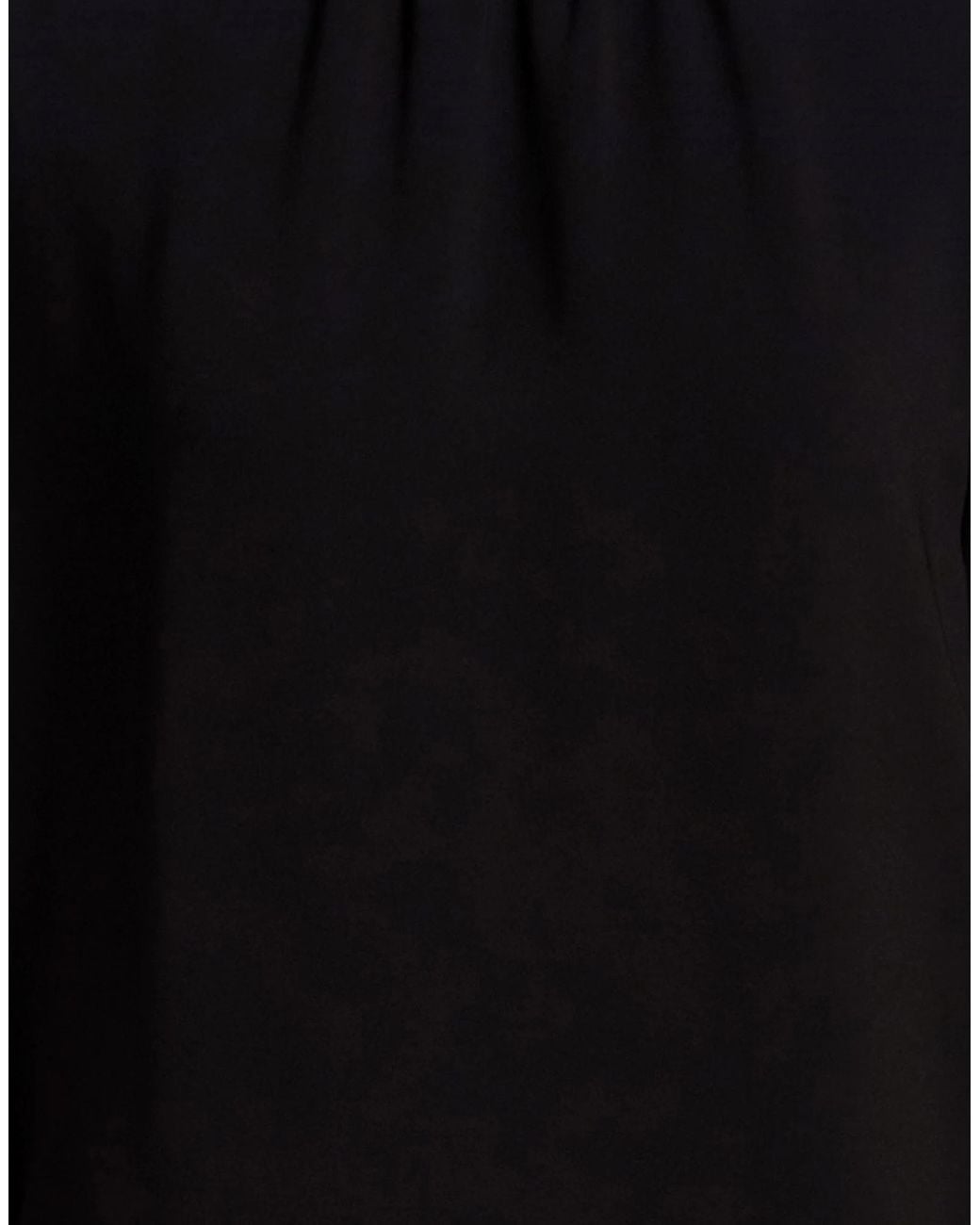 Max Mara Black Solid High-Neck Button-Tie Long-Sleeve Dress