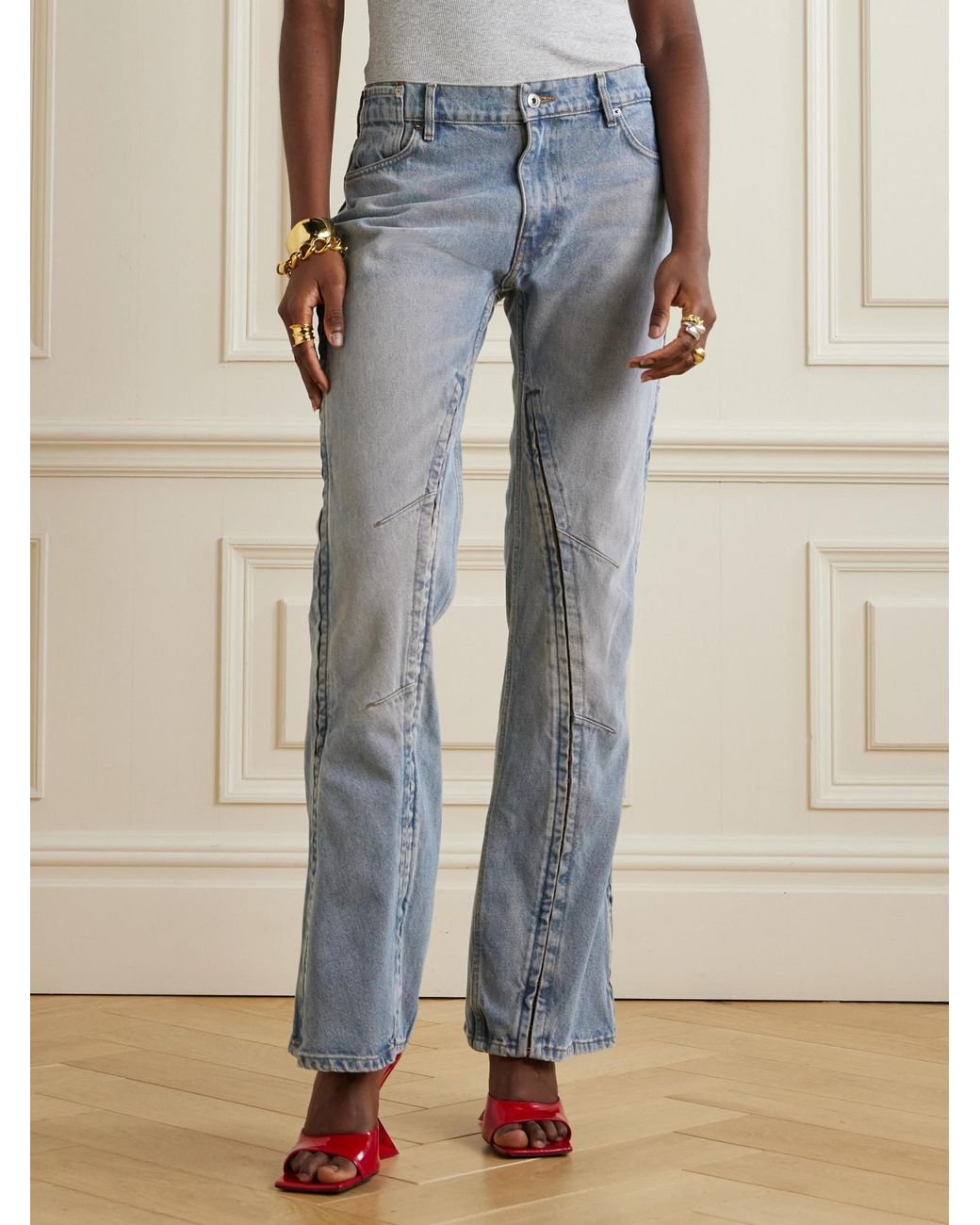 Y. Project Blue Belt Ring Denim Trousers