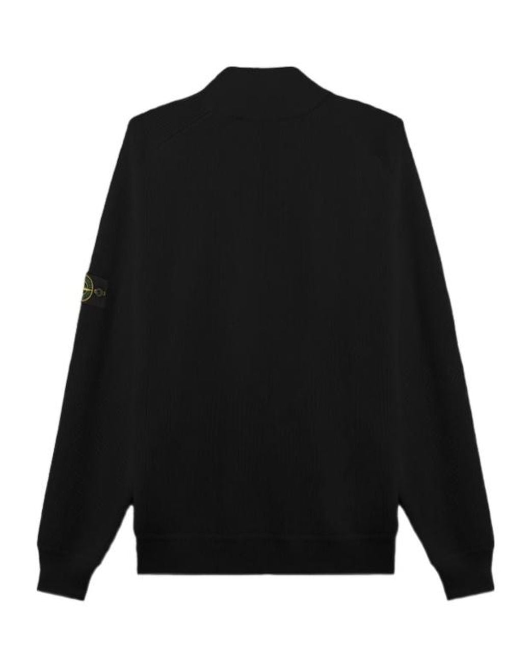 Stone Island Black Regular-Fit Half-Zip Jumper for men