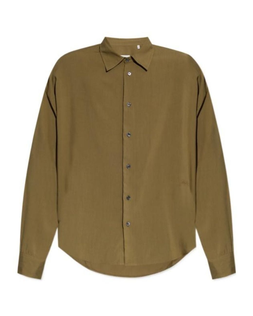 AMI Green Long Sleeve Buttoned Shirt for men