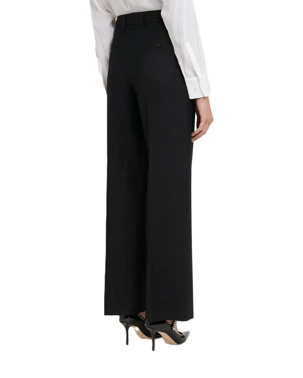 Incotex Black Wide-Leg Palazzo Pants