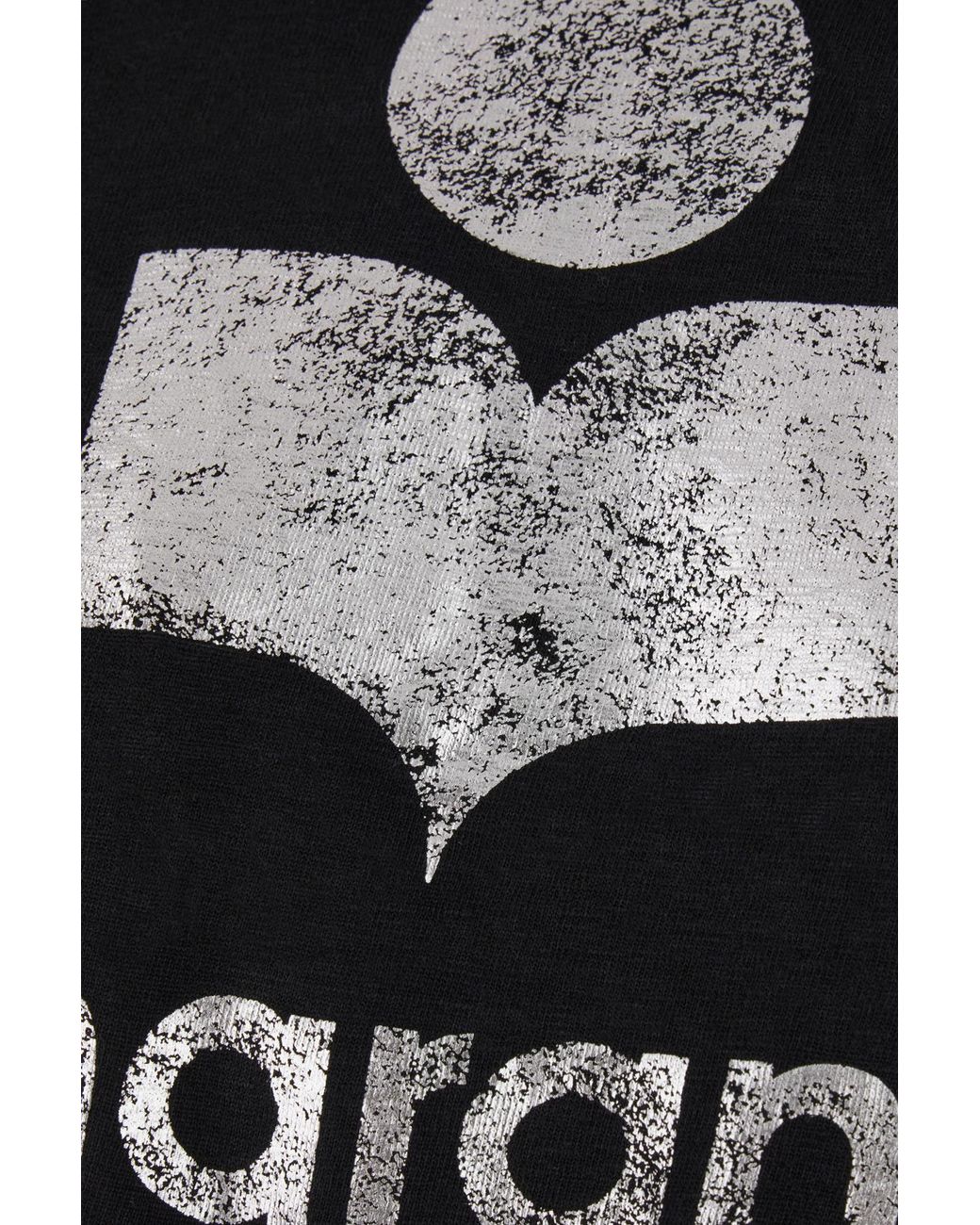 Isabel Marant Green Isabel Marant Étoile Logo Printed Long-Sleeved T-Shirt