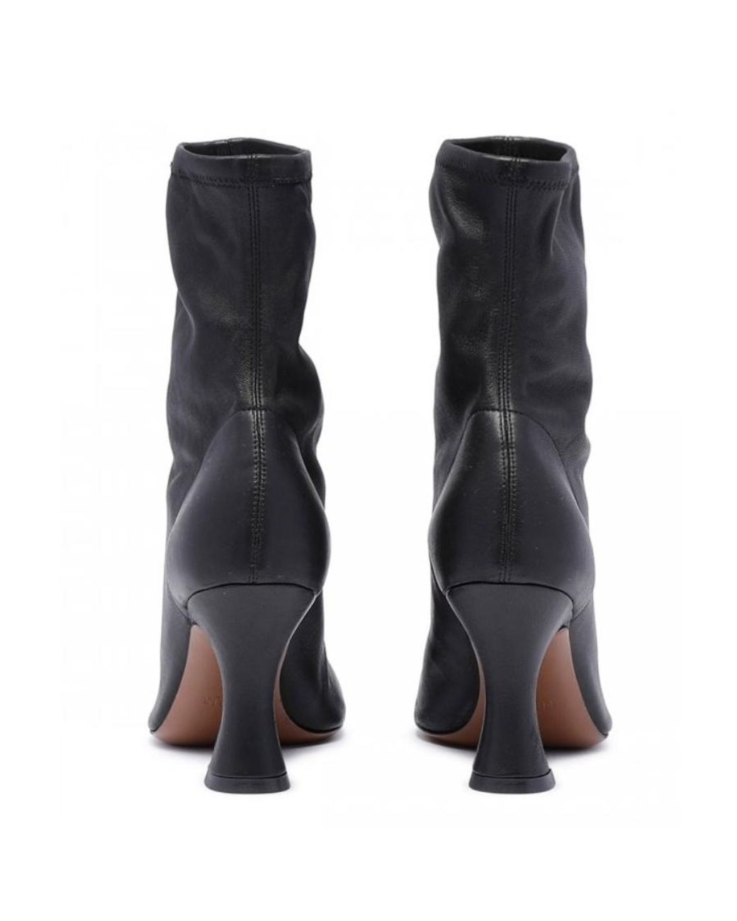 Neous Black Ran Stretch-Design Leather Boots
