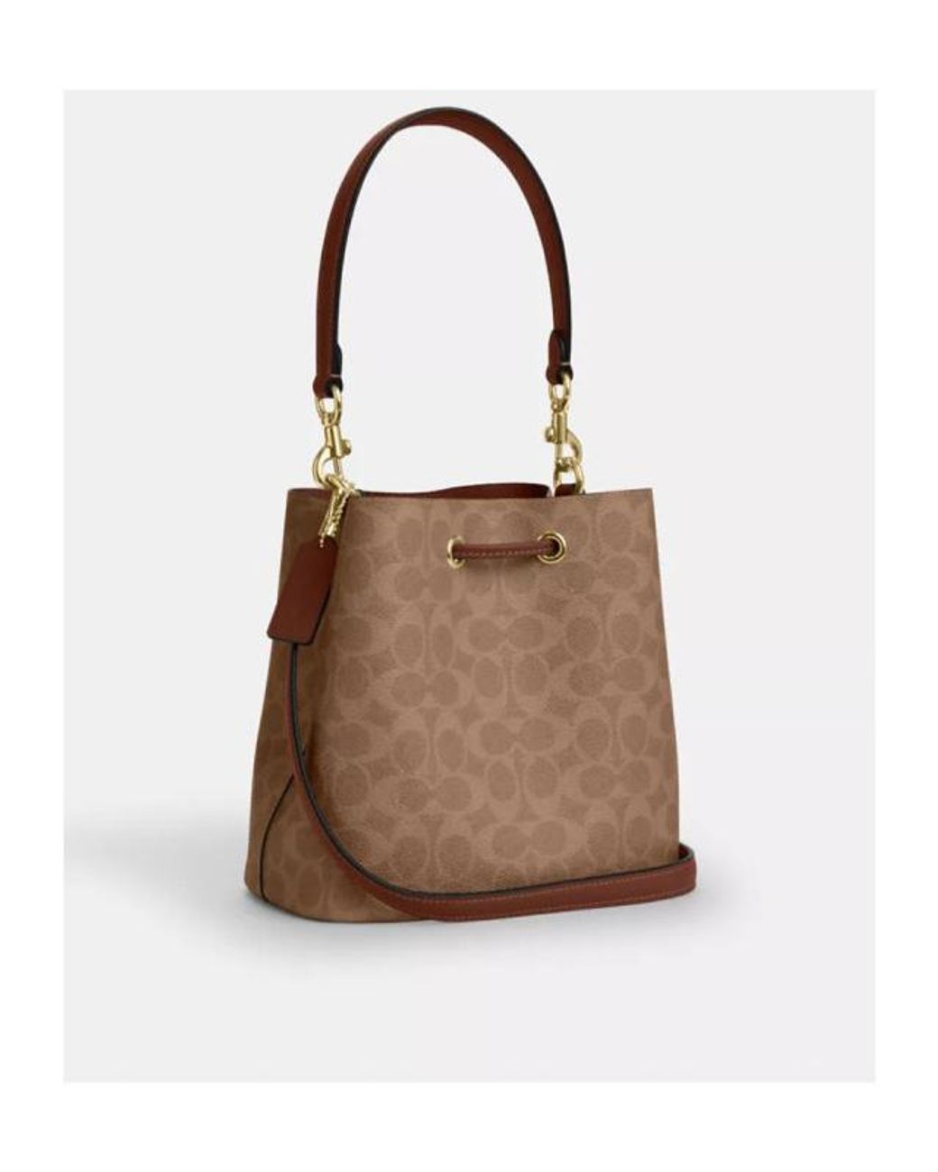 COACH Brown Rowan Bucket Bag