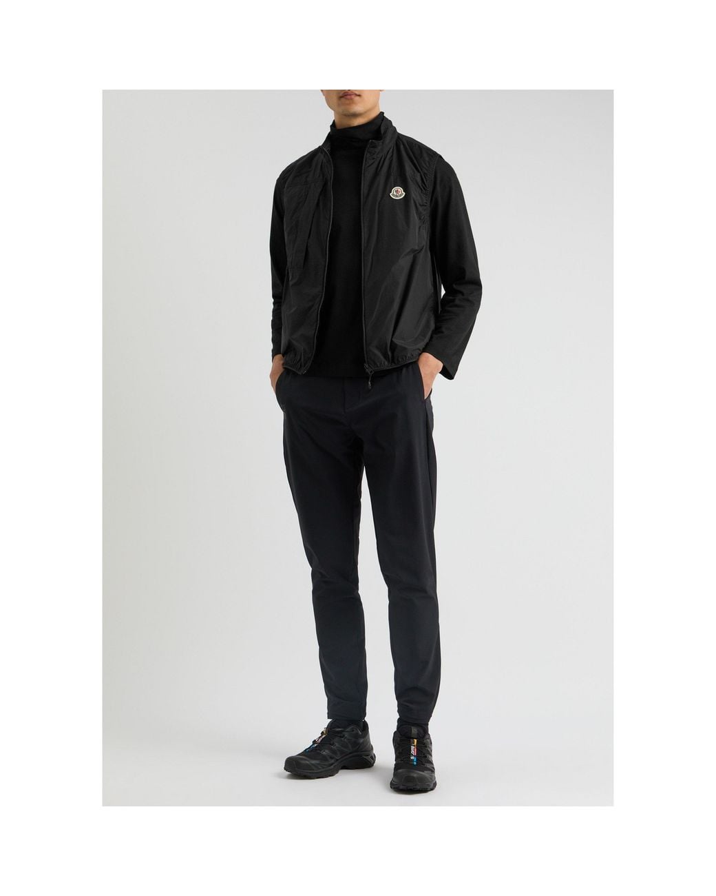 Moncler Black Lightweight And Breathable Vest for men