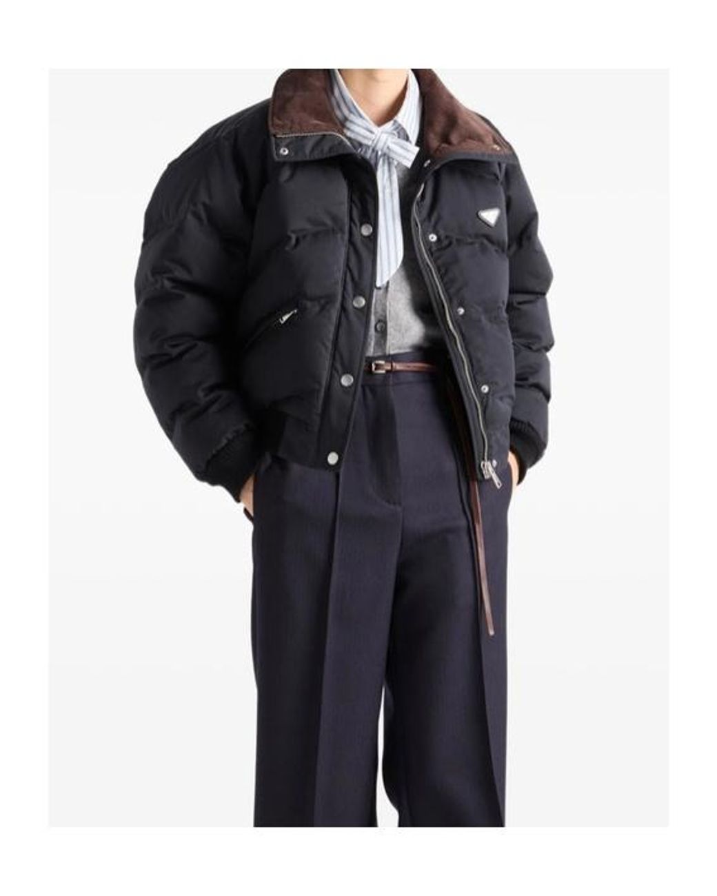 Prada Black Logo Down Jacket
