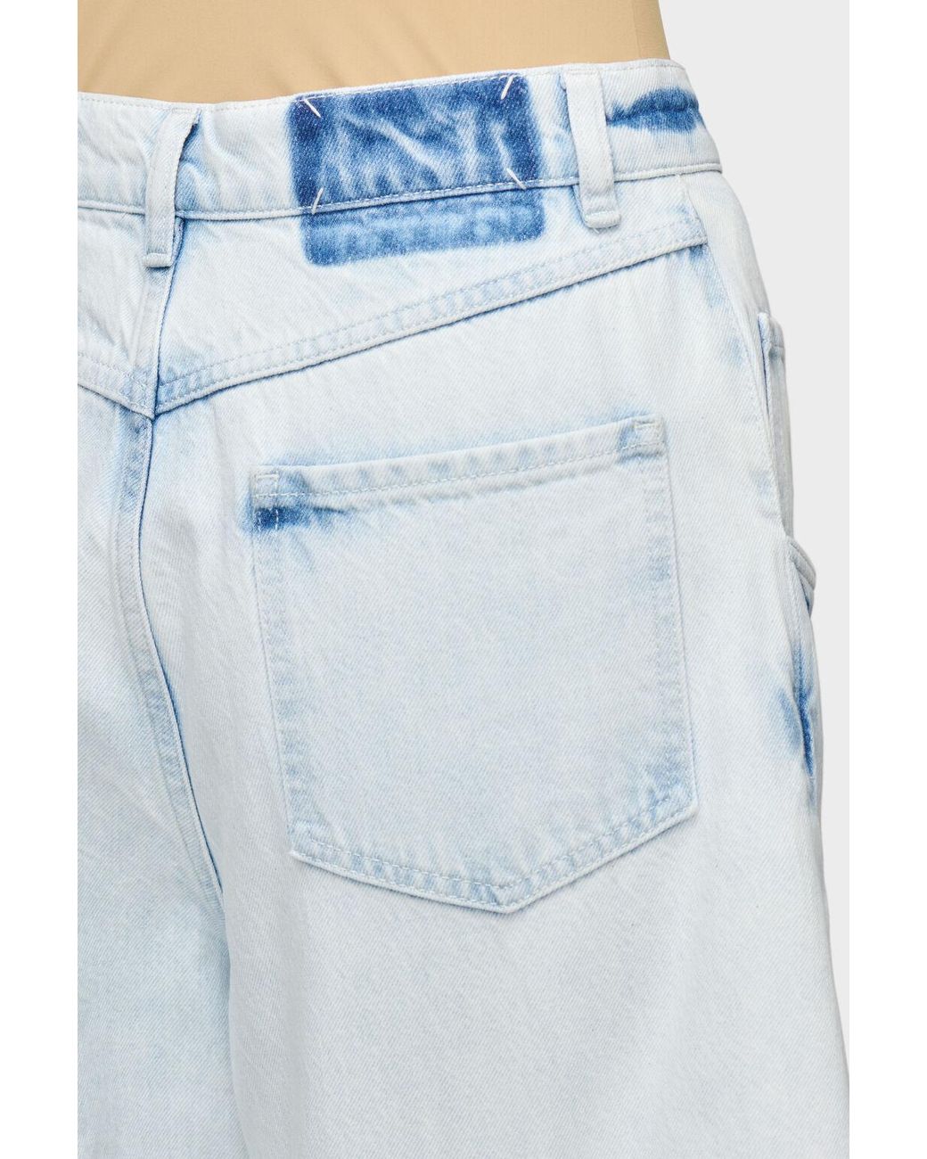Maison Margiela Blue Cutout Wide-Leg Jeans