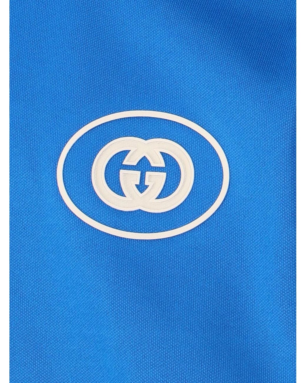 Gucci Blue Logo Hooded Jacket for men